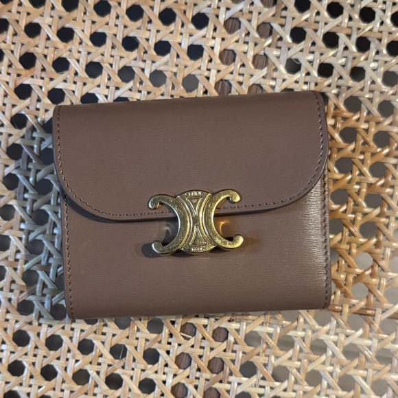 Celine Handbags - CELINE/Trifold Wallet/CML/Leather/Plain
